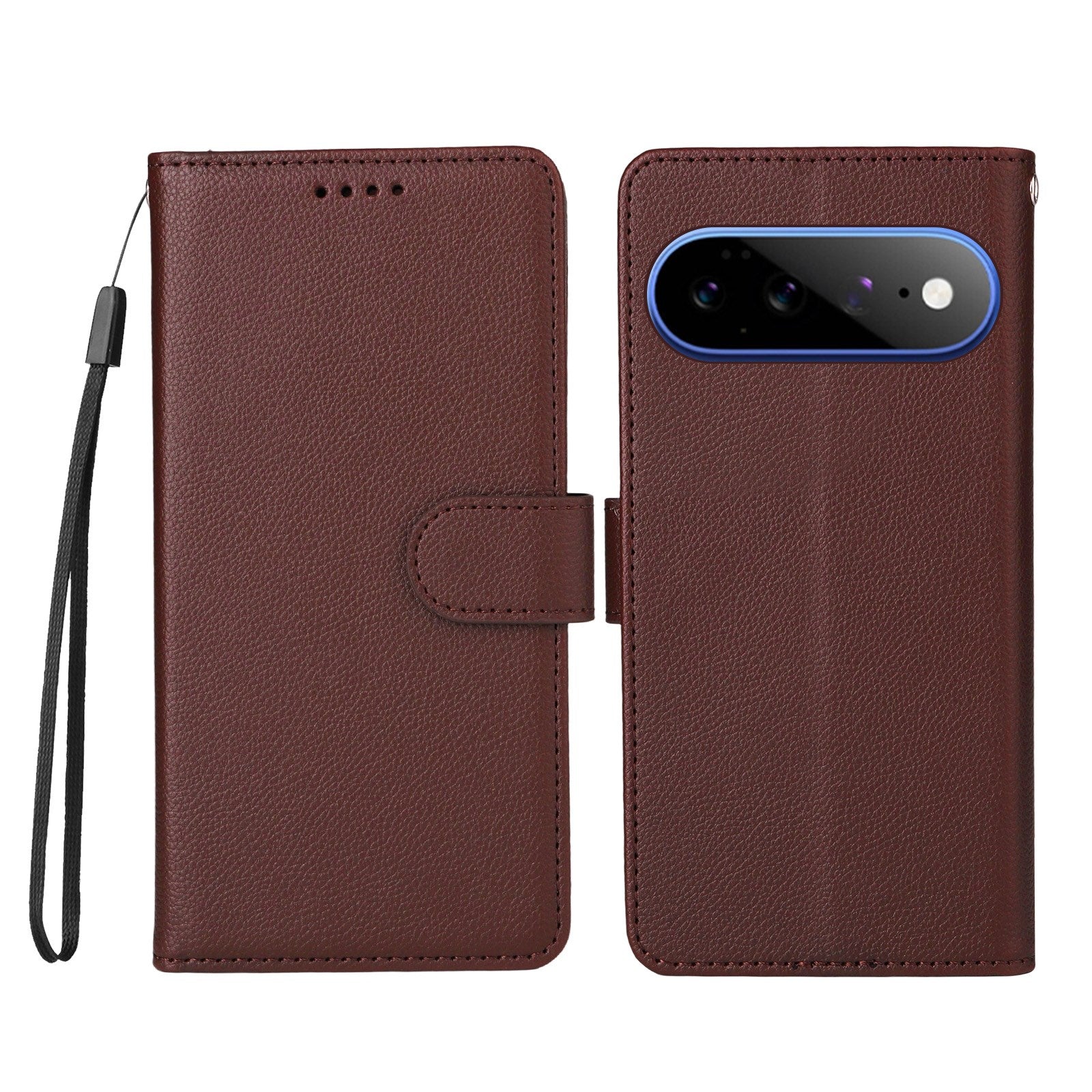 EIDERWOOD Google Pixel 11 Pro XL Flipcover inkl. Kortholder & Håndledsrem - Brun