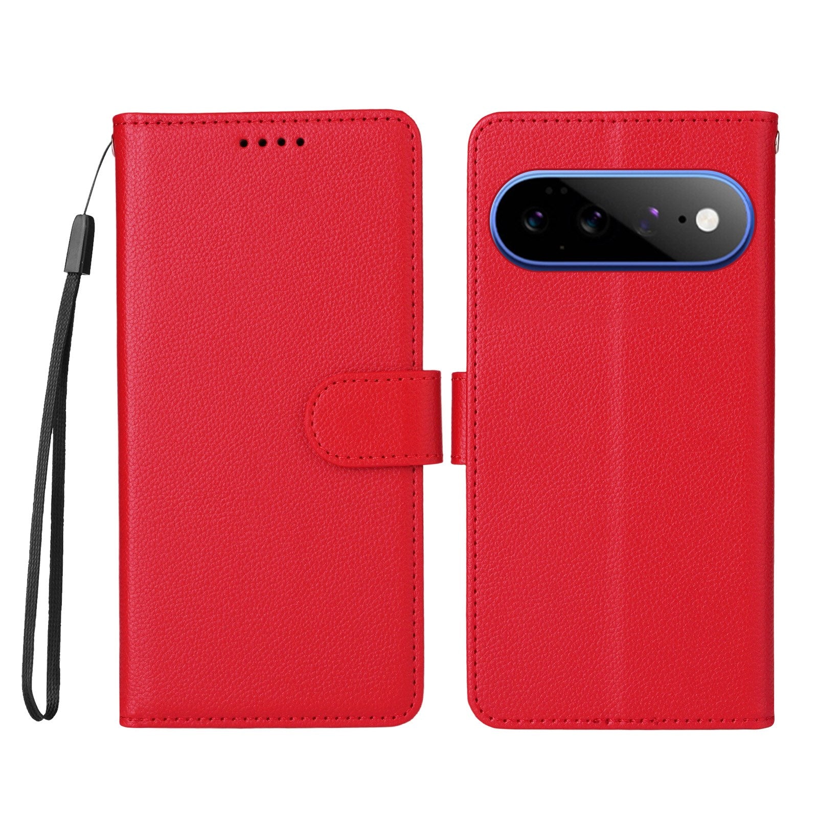 EIDERWOOD Google Pixel 11 Pro XL Flipcover inkl. Kortholder & Håndledsrem - Rød