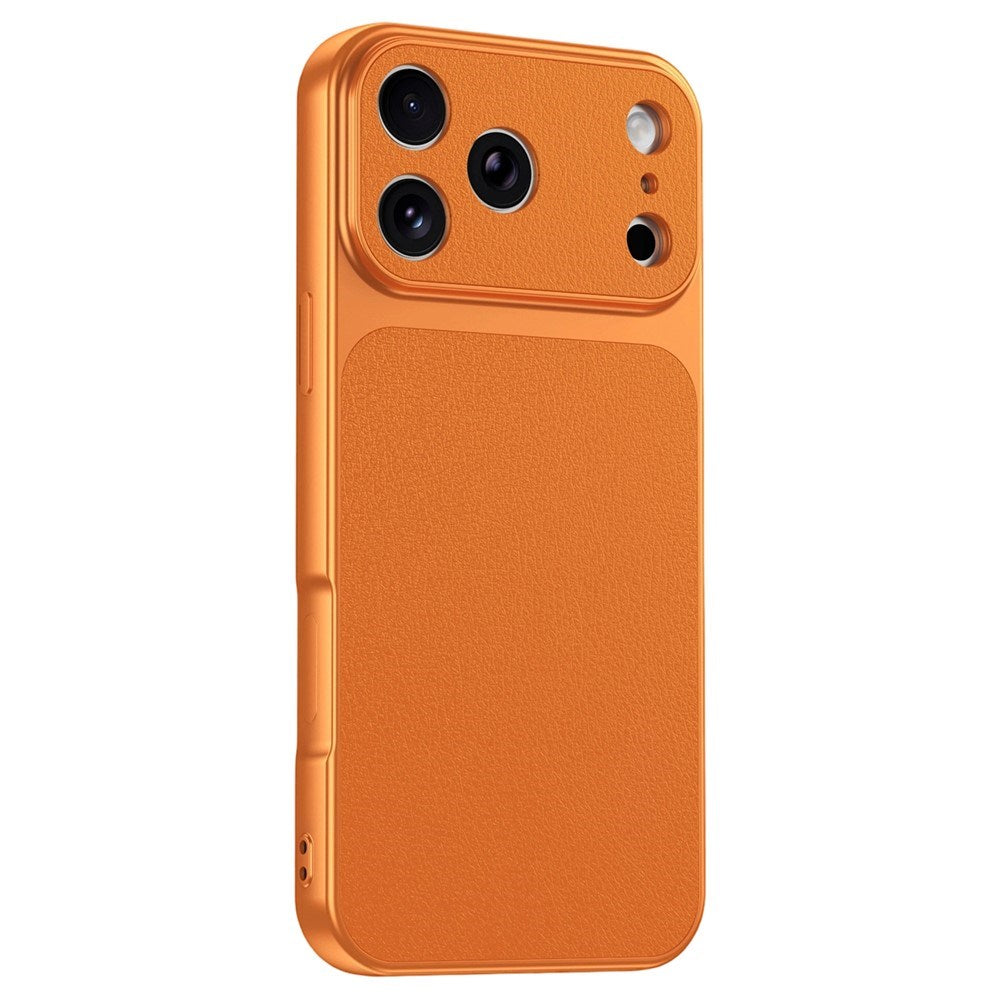 iPhone 17 Pro Max EIDERWOOD Hybrid Mobilcover m. Kunstlæderbelægning - Orange