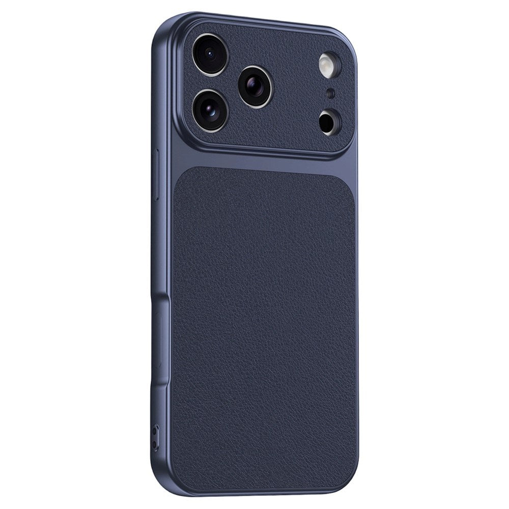 iPhone 17 Pro EIDERWOOD Hybrid Mobilcover m. Kunstlæderbelægning - Blå
