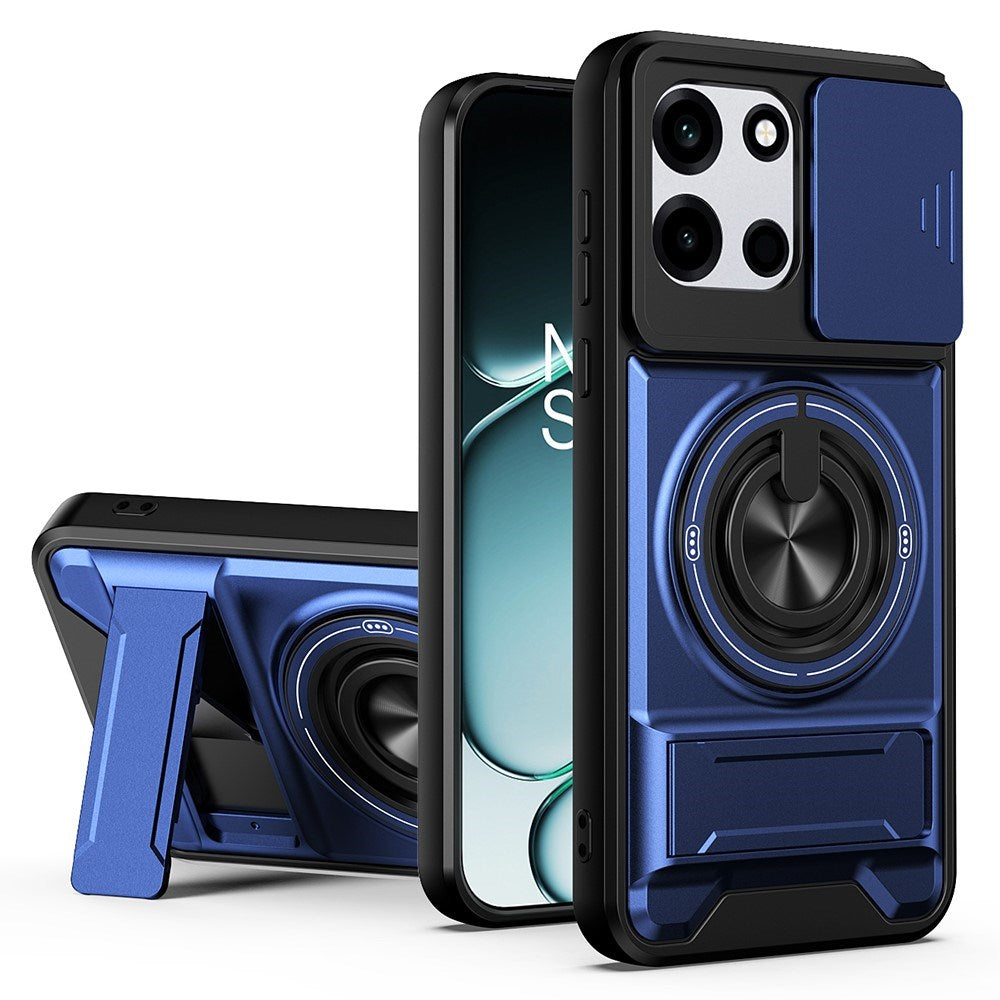EIDERWOOD OnePlus Nord CE6 / Nord 6 Hybrid Håndværker Mobil Cover m. Kickstand & Cam Slider - MagSafe Kompatbel - Blå