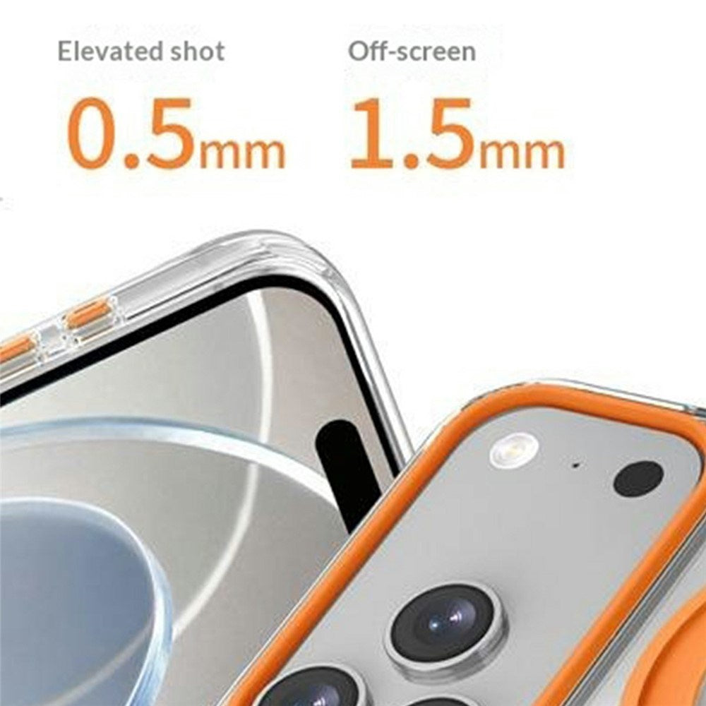 iPhone 17 Pro Max EIDERWOOD Hybrid Mobilcover med Ståfunktion - MagSafe Kompatibel - Gennemsigtig / Lyserød