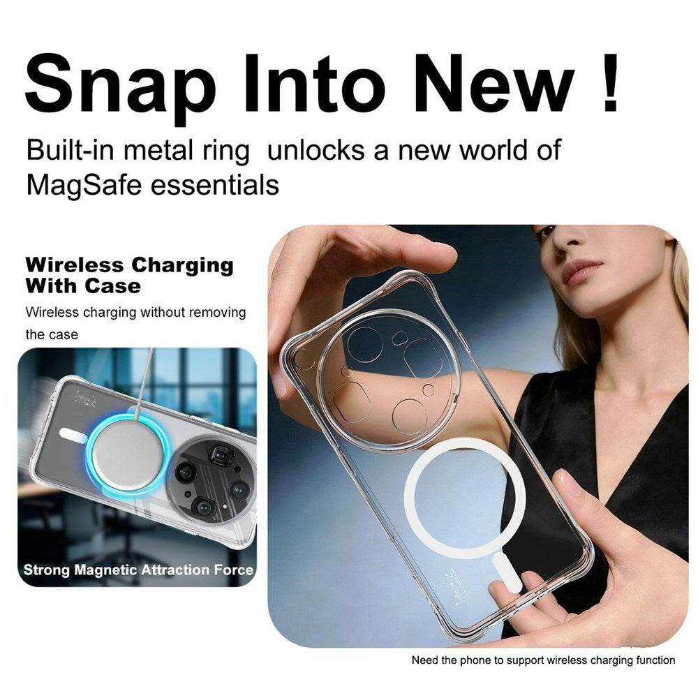 OPPO Find X9 Ultra IMAK Fleksibelt Plastik Mobilcover - MagSafe Kompatibel - Gennemsigtig