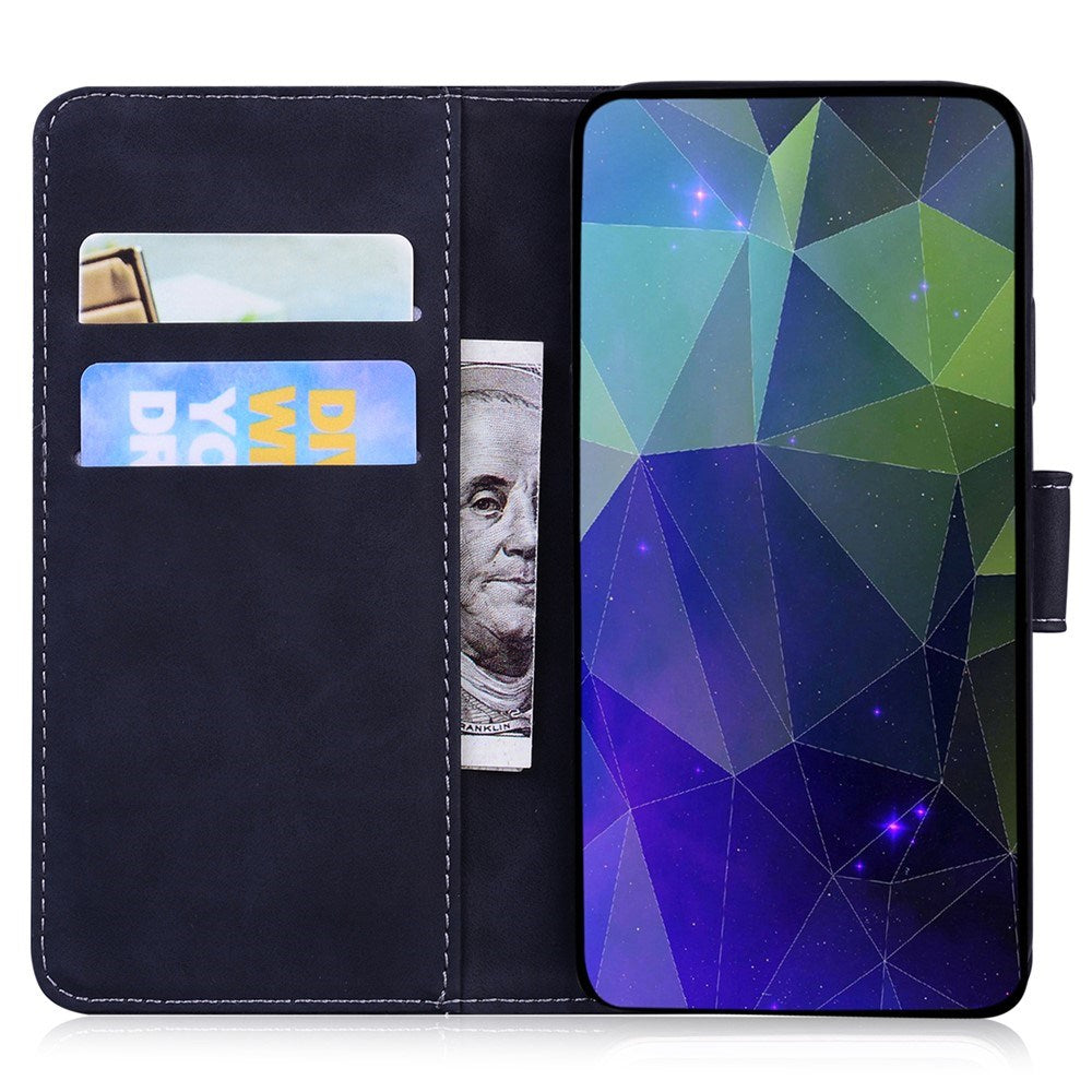 Honor 600 Lite EIDERWOOD Kunstlæder Flip Cover m. Ståfunktion - Sort