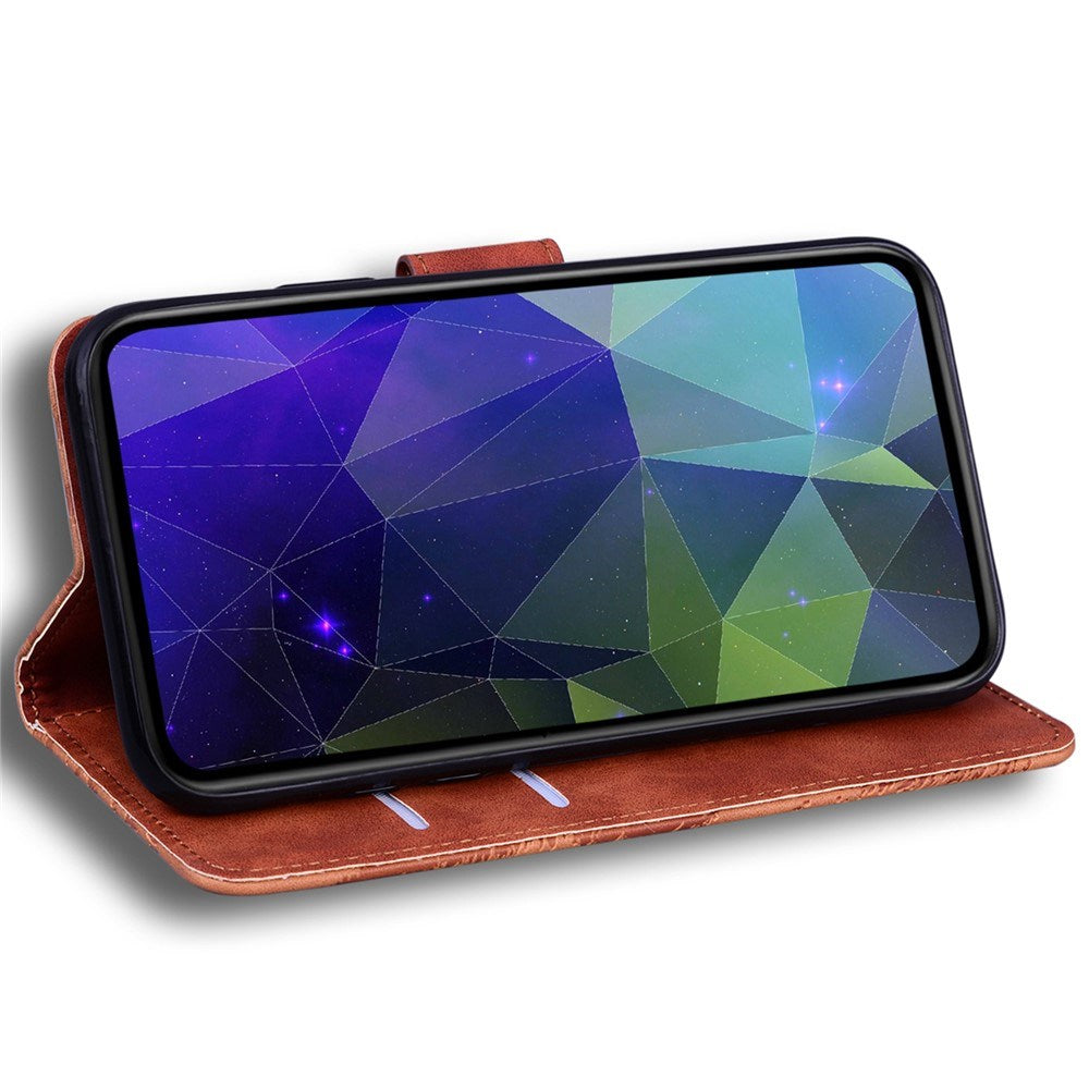Honor 600 Lite EIDERWOOD Kunstlæder Flip Cover m. Ståfunktion - Brun