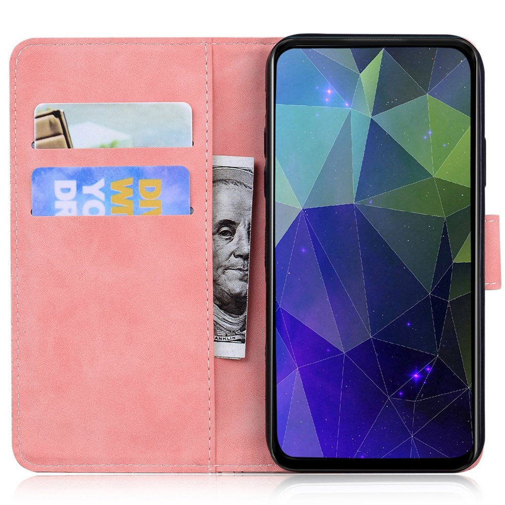 Honor 600 Lite EIDERWOOD Kunstlæder Flip Cover m. Ståfunktion - Lyserød