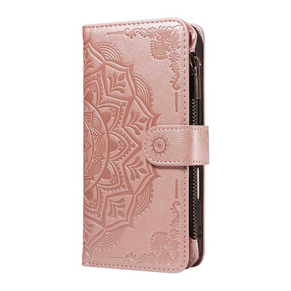 iPhone 17 Pro EIDERWOOD Flipcase m. 9 x Kortholder / Lynlåslomme / RFDI-Blokering / Rem - Rose Gold