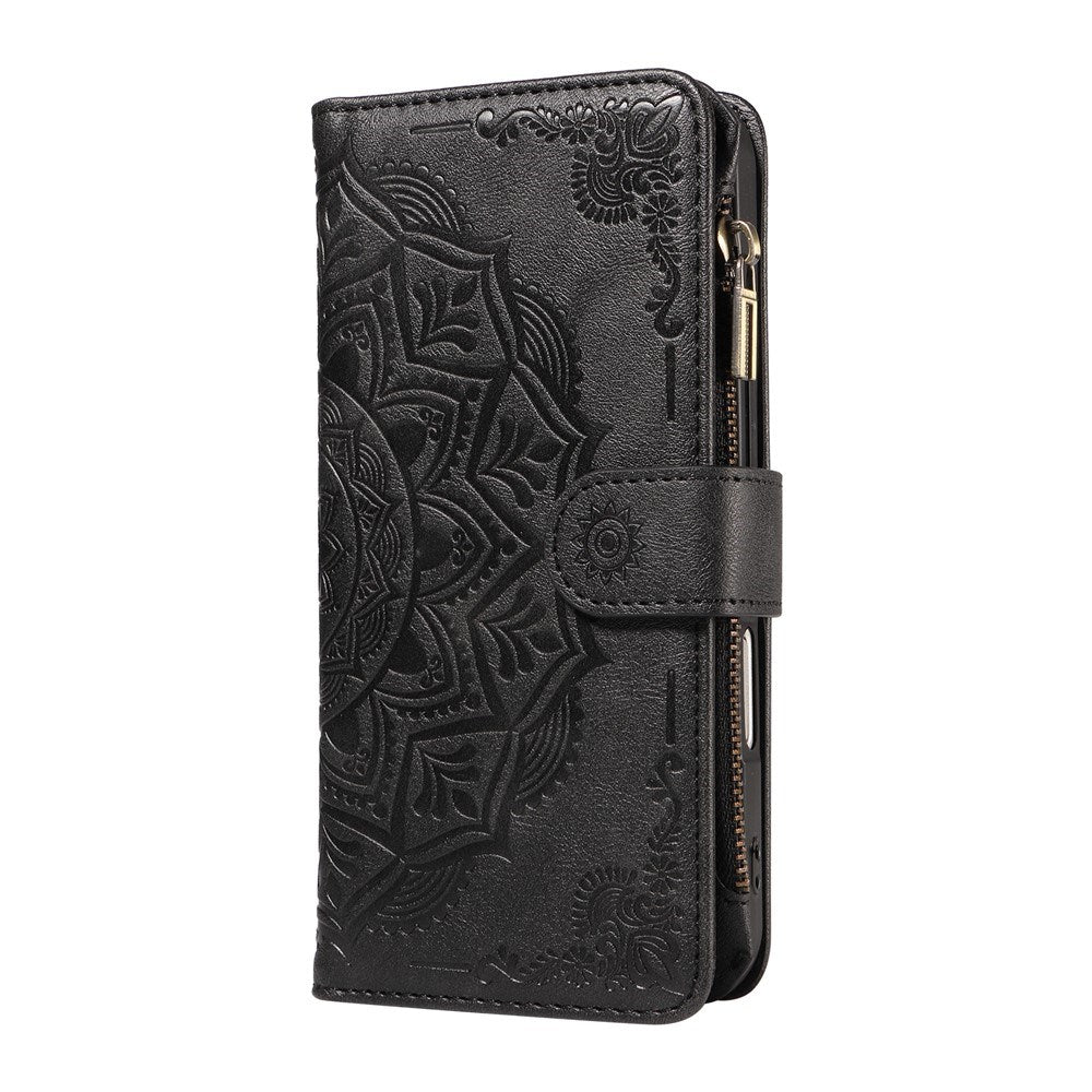 iPhone 17 Pro EIDERWOOD Flipcase m. 9 x Kortholder / Lynlåslomme / RFDI-Blokering / Rem - Sort