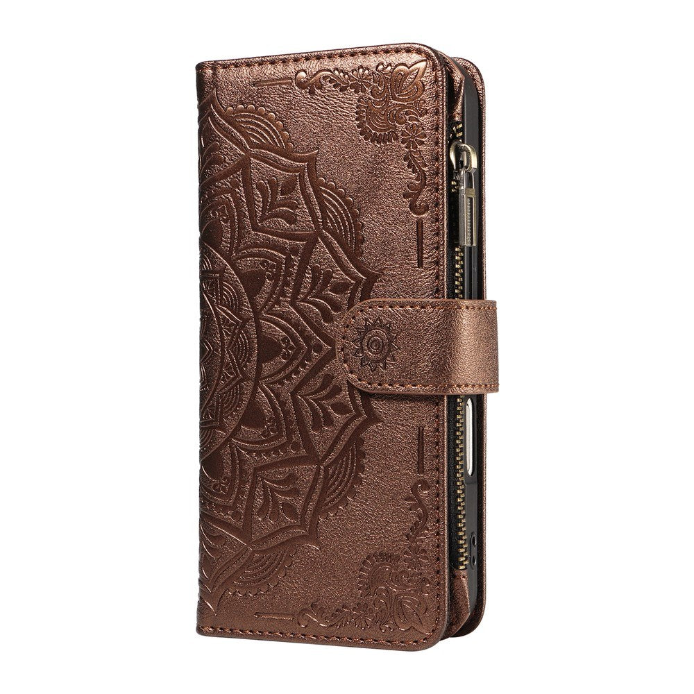 iPhone 17 Pro EIDERWOOD Flipcase m. 9 x Kortholder / Lynlåslomme / RFDI-Blokering / Rem - Brun