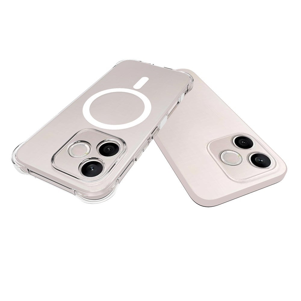 Honor 600 Lite EIDERWOOD Fleksibelt Plast Bagside Cover m. Stødabsorberende Hjørner - MagSafe Kompatibel - Gennemsigtig
