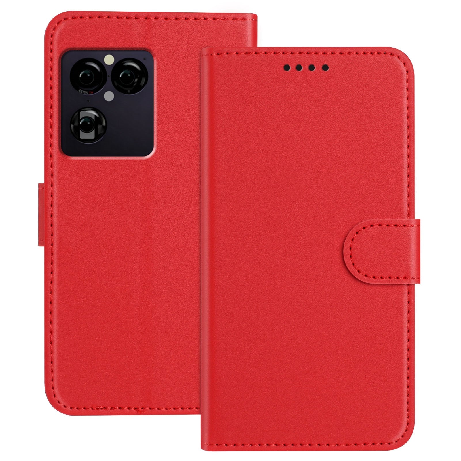 EIDERWOOD Sony Xperia 1 VIII Kunstlæder Flip Cover med Kortholder og Ståfunktion - Rød