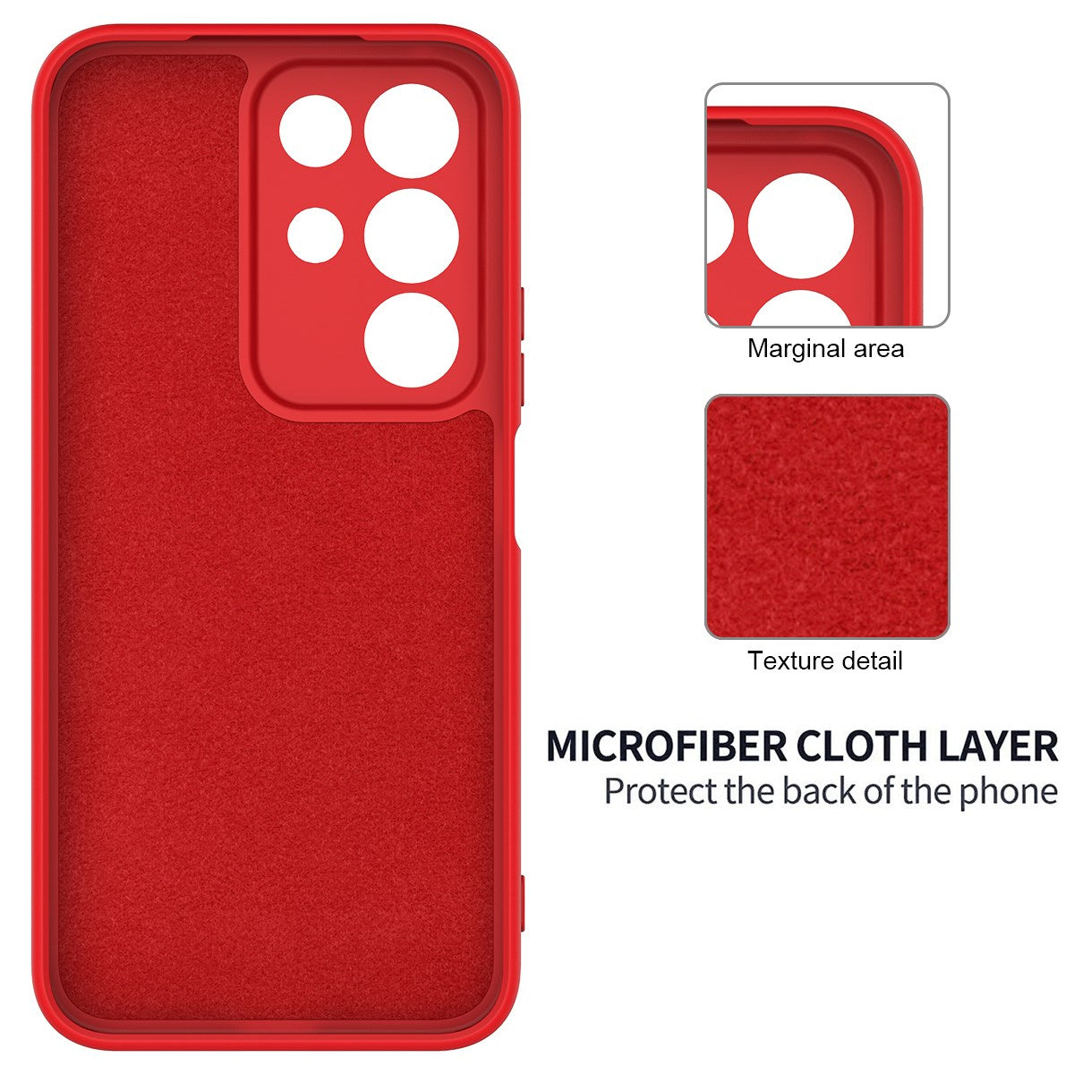 Realme C100 EIDERWOOD Silikone Bagside Cover m. Strop - Rød