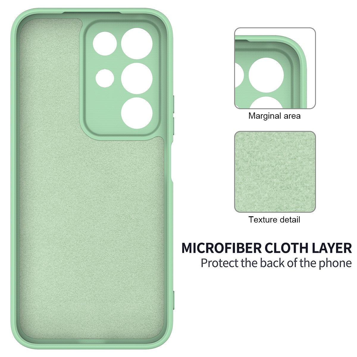 Realme C100 EIDERWOOD Silikone Bagside Cover m. Strop - Grøn