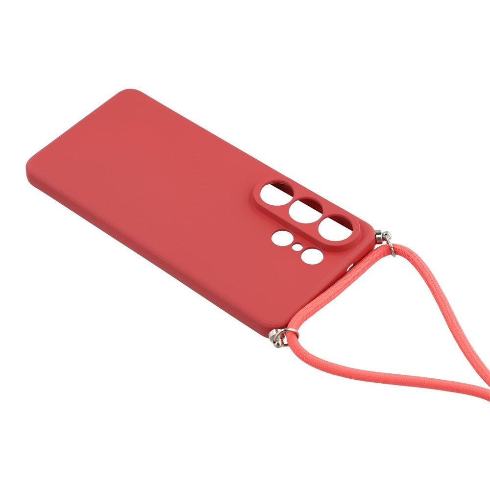 Samsung Galaxy S26 Ultra EIDERWOOD Foret Plast Bagside Cover m. Strop - Mørkerød