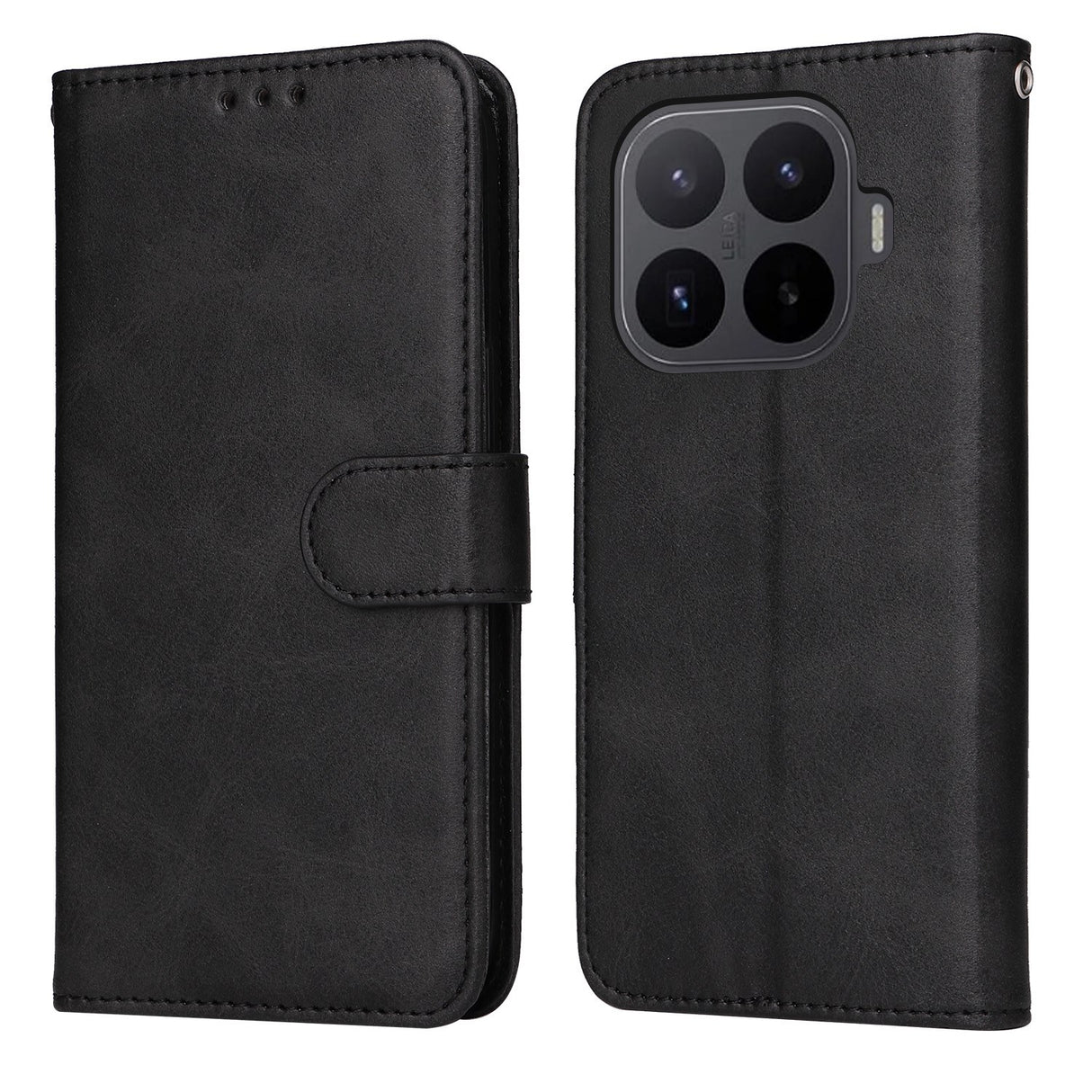 Xiaomi 17T EIDERWOOD Kunstlæder Flip Cover inkl. Strop - Sort