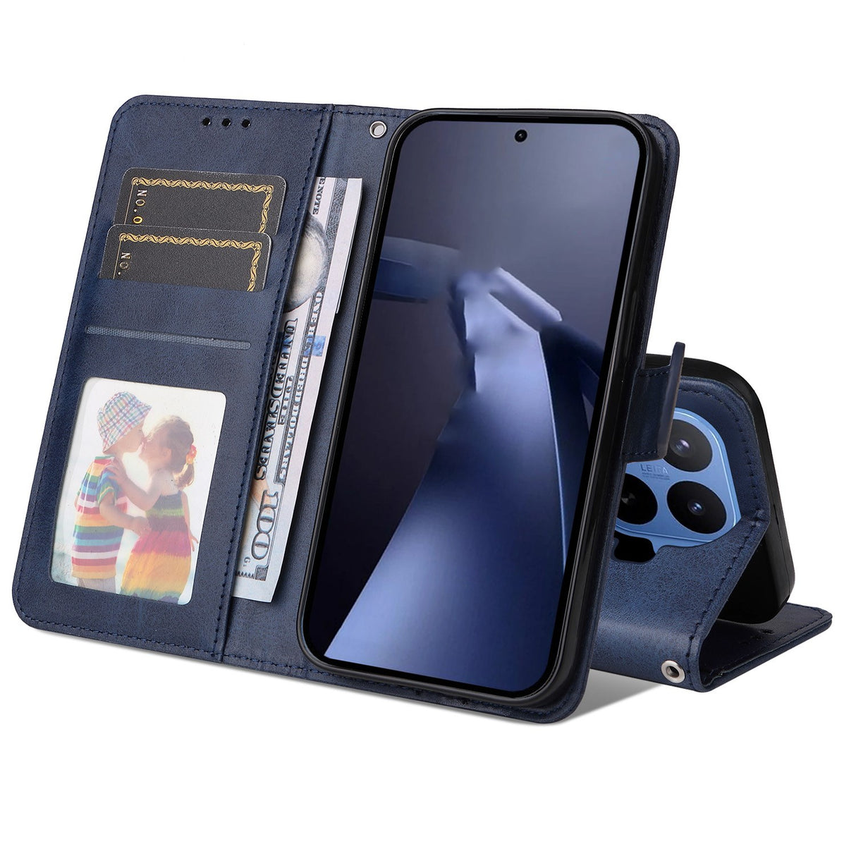 Xiaomi 17T Pro EIDERWOOD Kunstlæder Flip Cover inkl. Strop - Blå