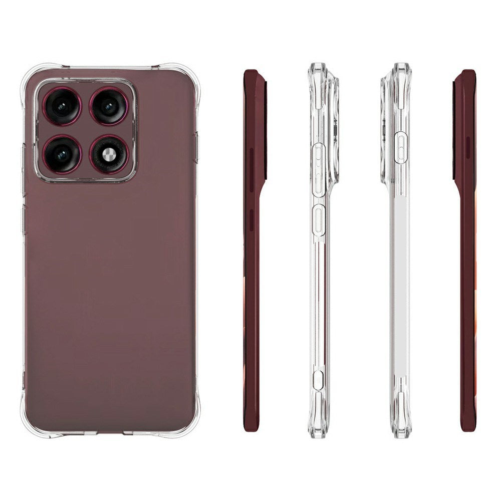 Motorola Edge 70 Pro EIDERWOOD Fleksibelt Plast Bagside Cover m. Stødabsorberende Hjørner - Gennemsigtig