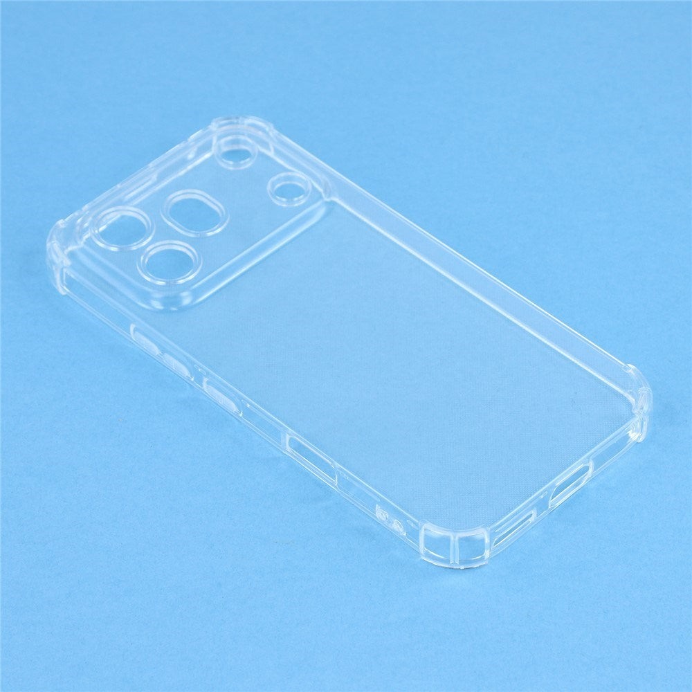 Honor 600 Pro EIDERWOOD Fleksibelt Plast Bagside Cover m. Stødabsorberende Hjørner - Gennemsigtig