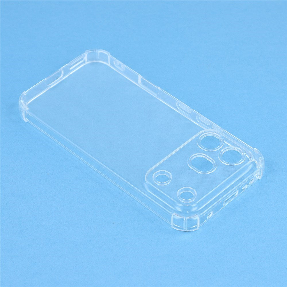 Honor 600 Pro EIDERWOOD Fleksibelt Plast Bagside Cover m. Stødabsorberende Hjørner - Gennemsigtig