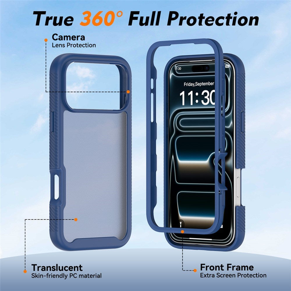 iPhone 18 Pro Max / 17 Pro Max EIDERWOOD Todelt Mat Hybrid Plast Bagside Cover - Blå