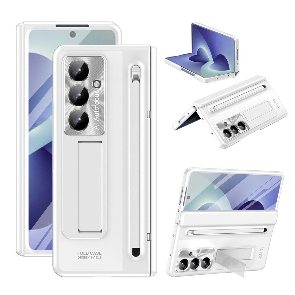 Samsung Galaxy Z Fold8 Ultra EIDERWOOD Cover m. Indbygget Styluspen & Ståfunktion - Hvid