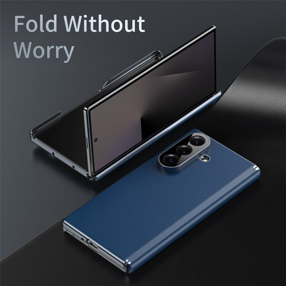 Samsung Galaxy Z Fold8 Kunstlæder Mobil Cover - Blå