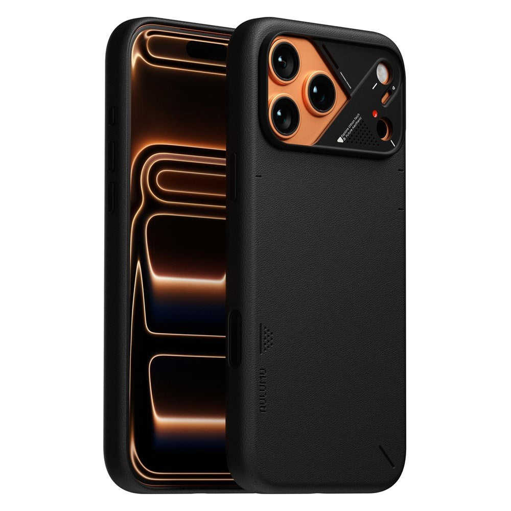iPhone 17 Pro AULUMU Kunstlæder Mobilcover - MagSafe Kompatibel - Sort