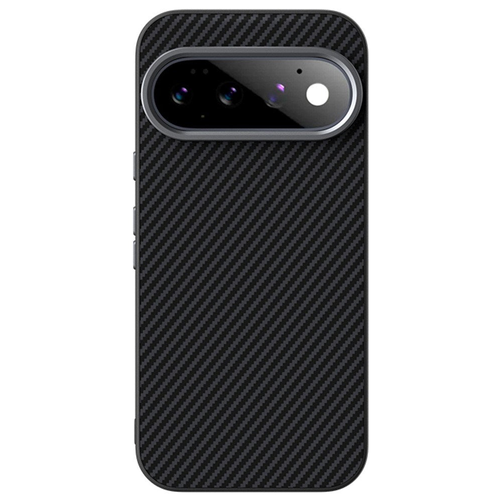 Google Pixel 11 ABEEL Hybrid Mobilcover m. Karbonfibretekstur - Sort