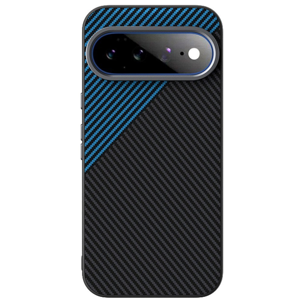 Google Pixel 11 Pro XL ABEEL Hybrid Mobilcover m. Karbonfibretekstur - Sort / Blå