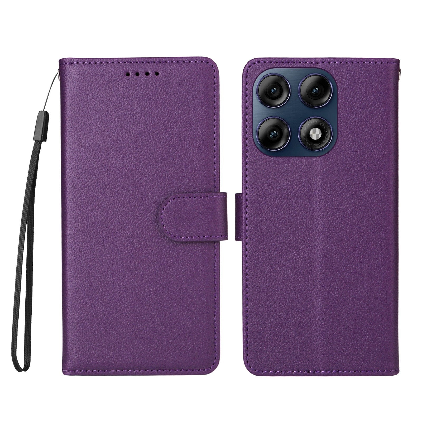 Motorola Edge 70 Pro EIDERWOOD Kunstlæder Flip Cover m. Strop & Ståfunktion - Lilla
