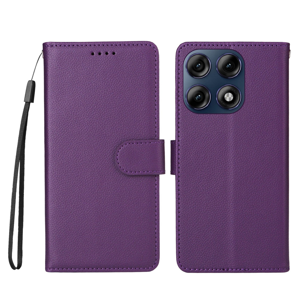 Motorola Edge 70 Pro EIDERWOOD Kunstlæder Flip Cover m. Strop & Ståfunktion - Lilla