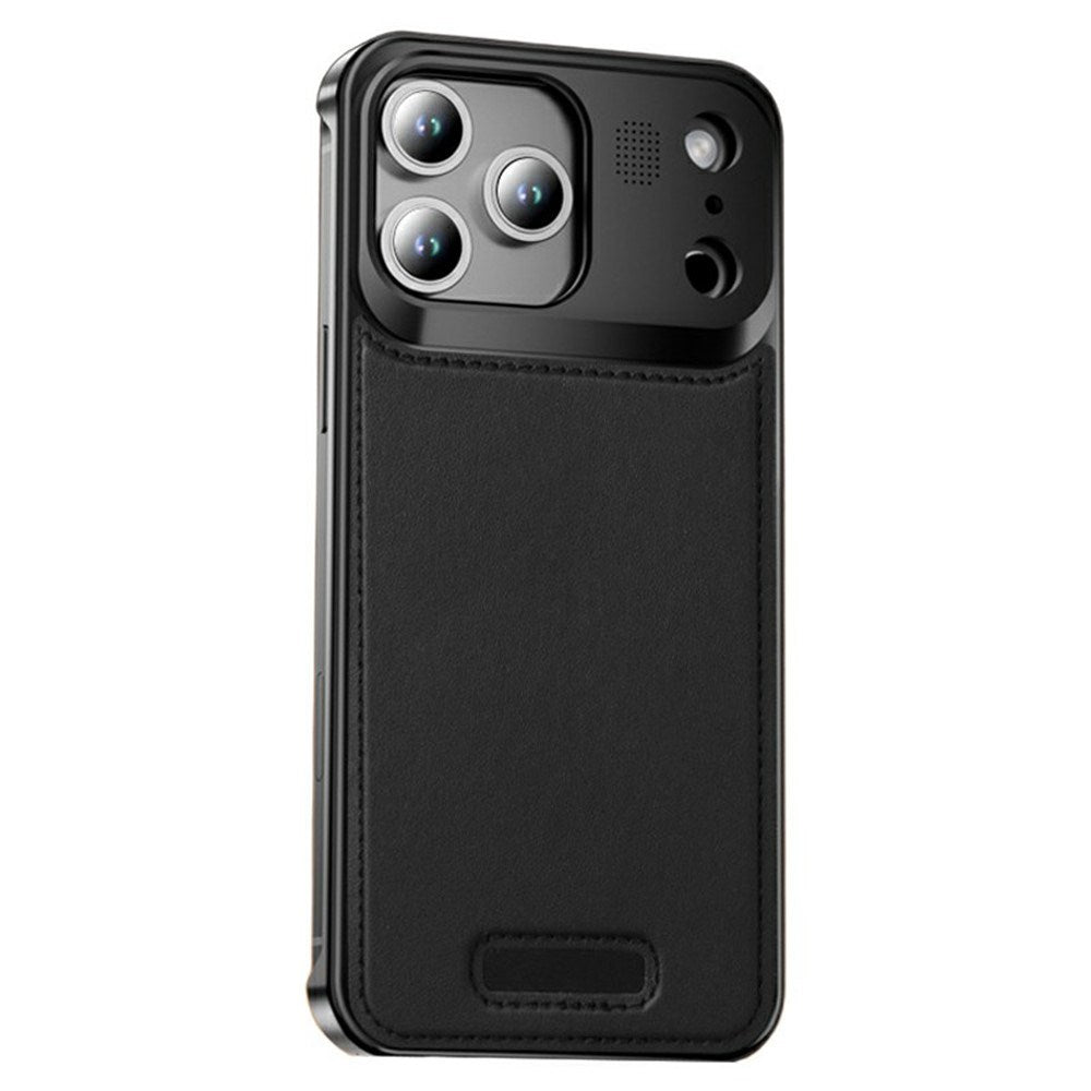 iPhone 17 Pro EIDERWOOD Stilrent Metal Mobilcover m. Kunstlæder - Sort