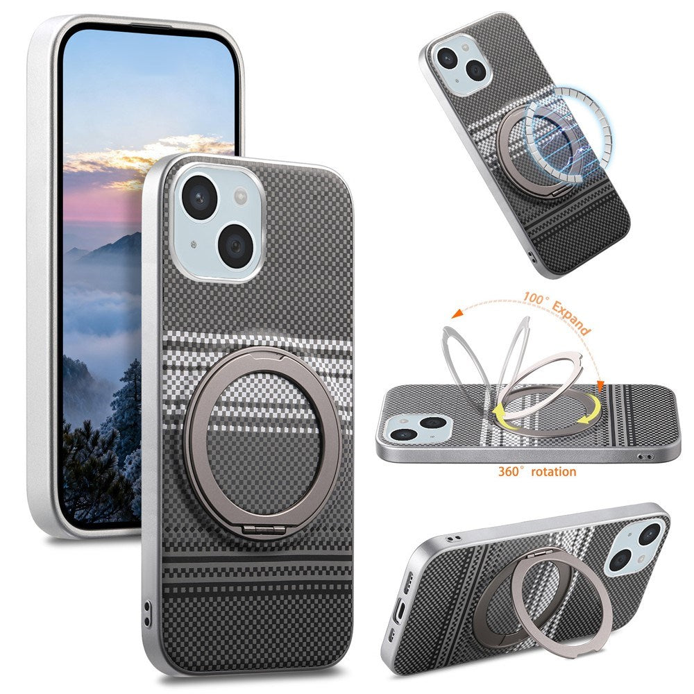 iPhone 14 / 13 EIDEROWOD Hybrid Plast Gradient Bagside Cover - MagSafe Kompatibel - Sort