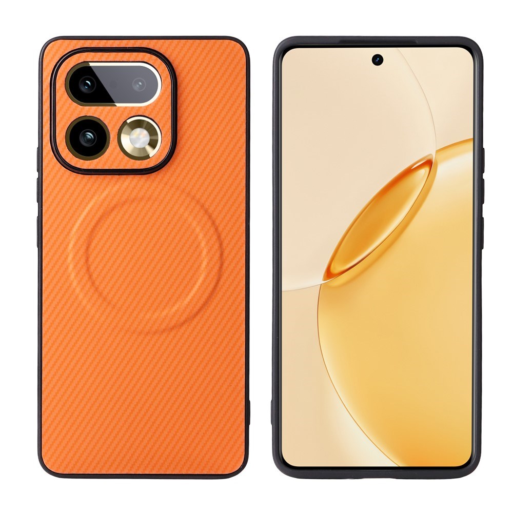 Realme 16 Pro+ EIDERWOOD Hybrid Carbon Bagside Cover - MagSafe Kompatibel - Orange