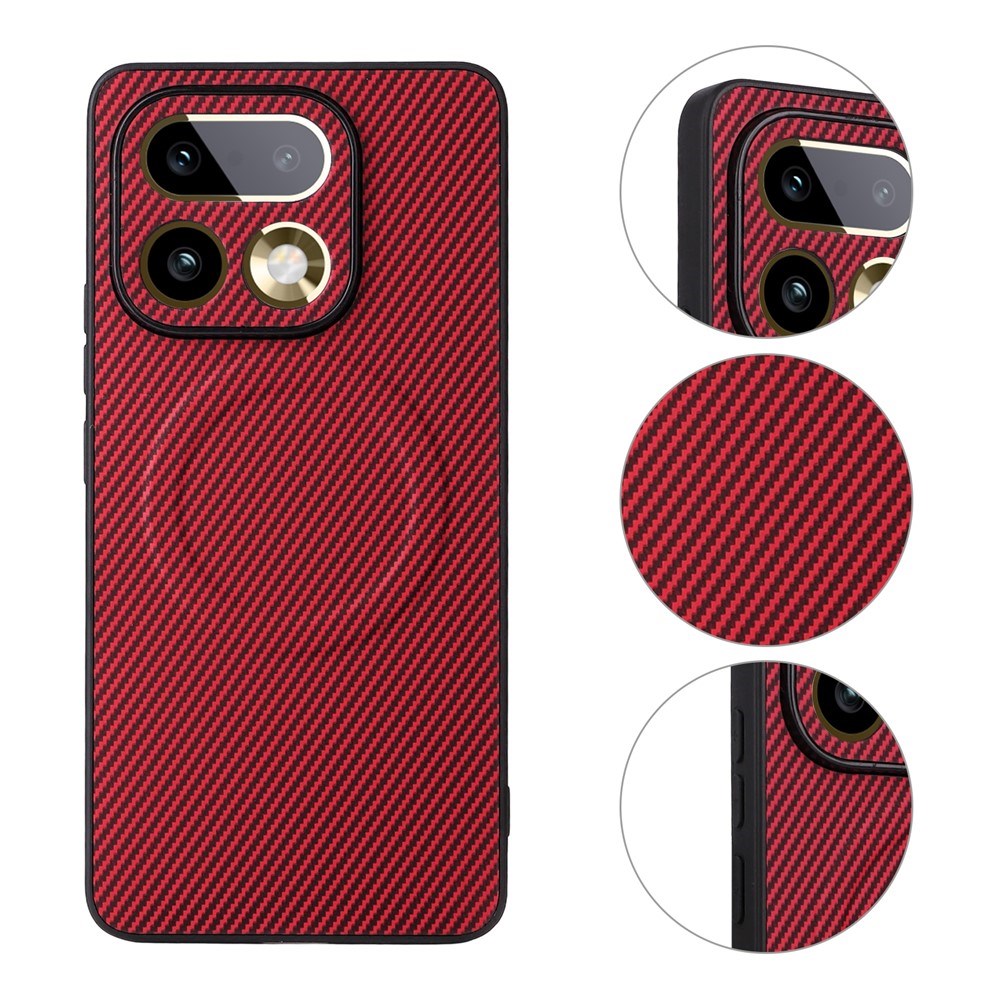 Realme 16 Pro+ EIDERWOOD Hybrid Carbon Bagside Cover - MagSafe Kompatibel - Rød