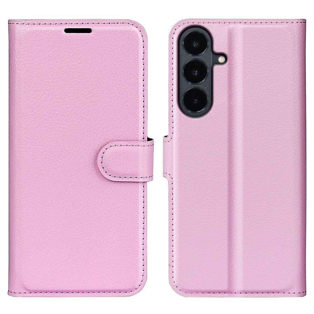 Samsung Galaxy S26 FE EIDERWOOD Kunstlæder Flipcover - Kortholder & Ståfunktion - Lyserød