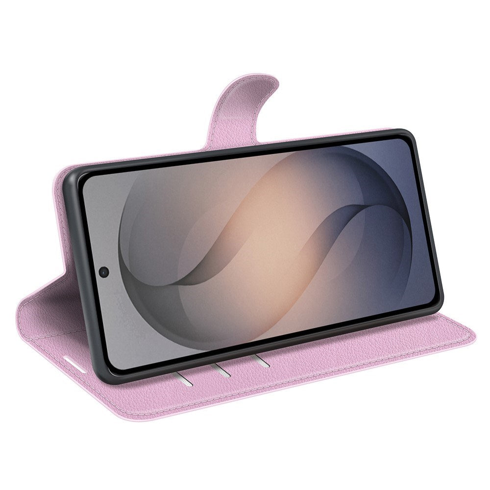 Samsung Galaxy S26 FE EIDERWOOD Kunstlæder Flipcover - Kortholder & Ståfunktion - Lyserød