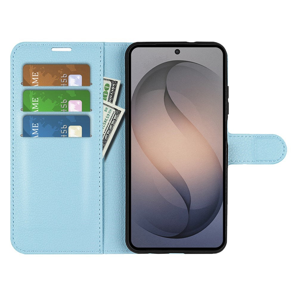 Samsung Galaxy S26 FE EIDERWOOD Kunstlæder Flipcover - Kortholder & Ståfunktion - Blå
