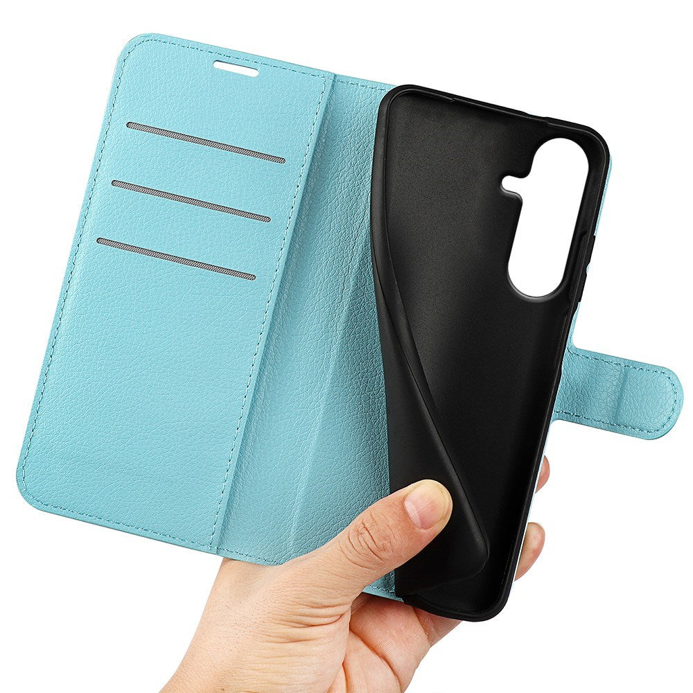 Samsung Galaxy S26 FE EIDERWOOD Kunstlæder Flipcover - Kortholder & Ståfunktion - Blå