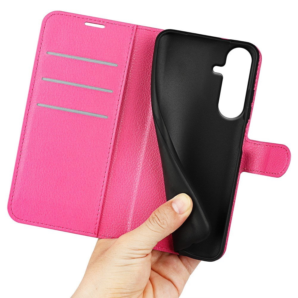 Samsung Galaxy S26 FE EIDERWOOD Kunstlæder Flipcover - Kortholder & Ståfunktion - Pink