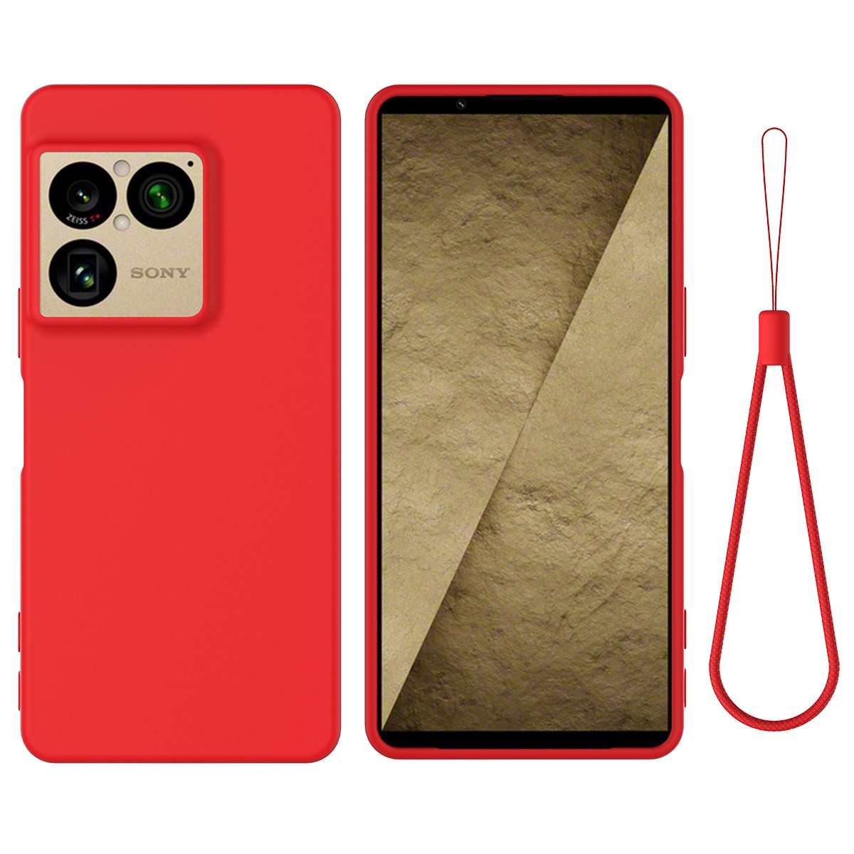 EIDERWOOD Sony Xperia 1 VIII Foret Silikone Bagside Cover m. Strop - Rød