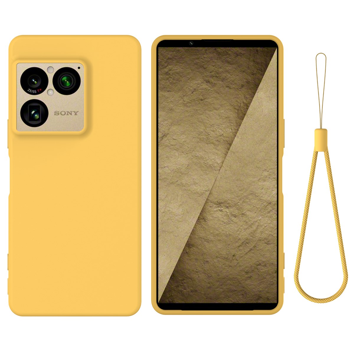 EIDERWOOD Sony Xperia 1 VIII Foret Silikone Bagside Cover m. Strop - Gul