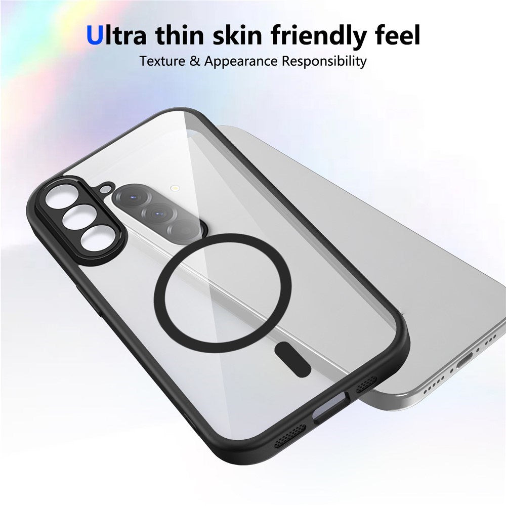 Samsung Galaxy A27 EIDERWOOD Hybrid Plast Bagside Cover - MagSafe Kompatibel - Gennemsigtig / Sort