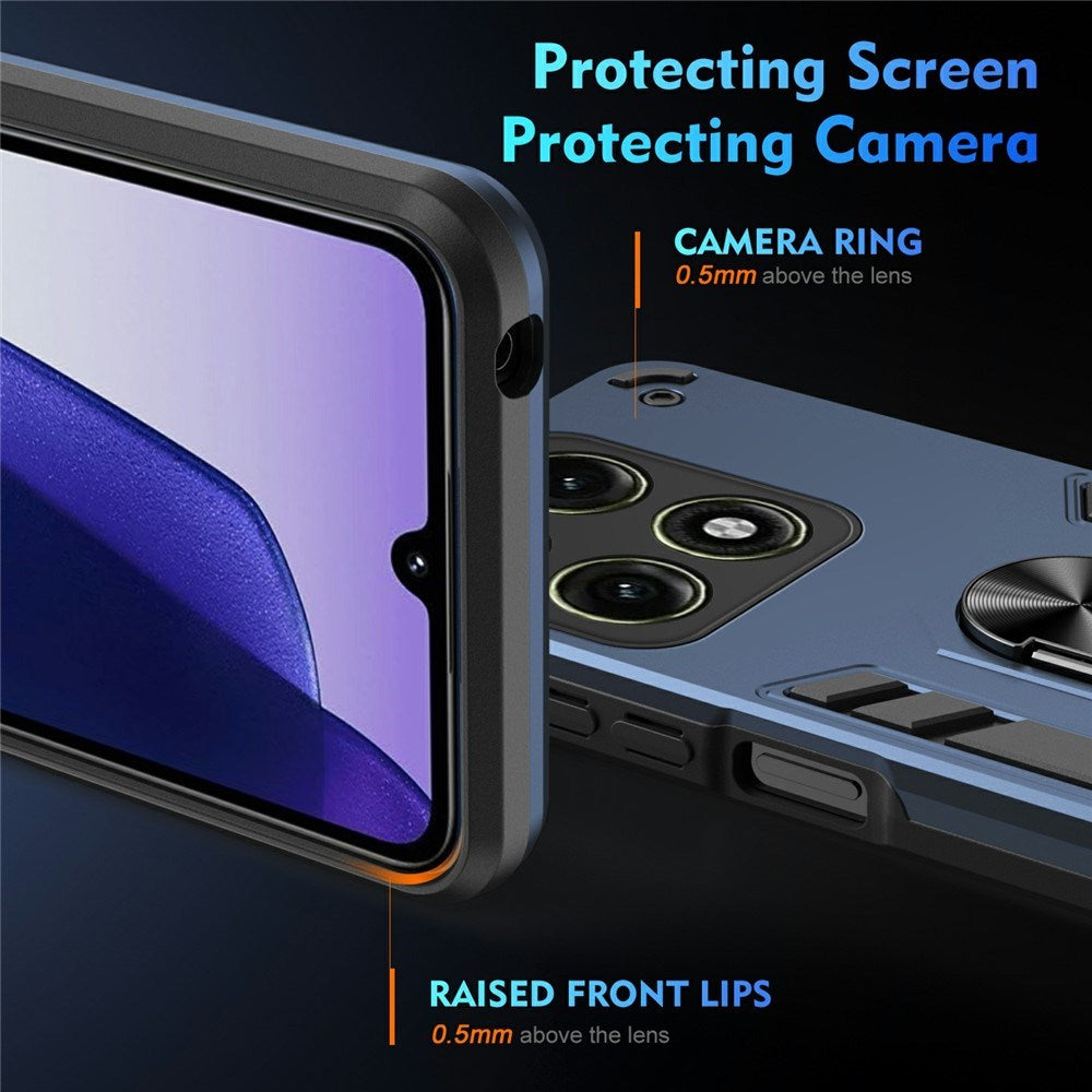 Motorola Edge 70 Pro EIDERWOOD Hybrid Håndværker Bagside Cover m. Kickstand - Blå