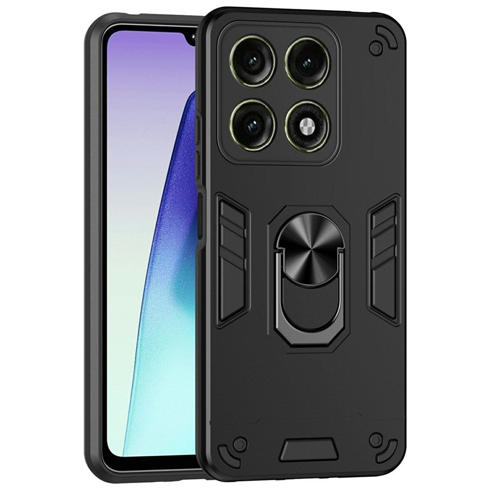 Motorola Edge 70 Pro EIDERWOOD Hybrid Håndværker Bagside Cover m. Kickstand - Sort