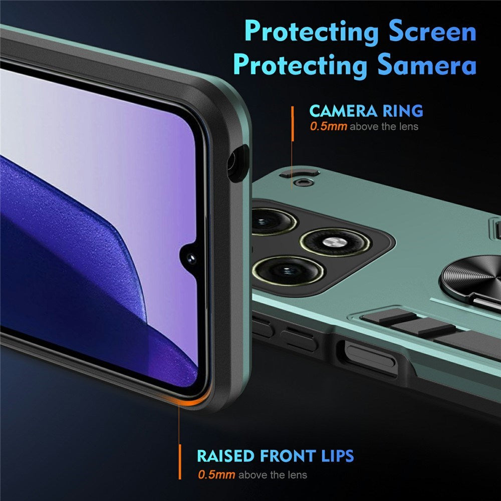 Motorola Edge 70 Pro EIDERWOOD Hybrid Håndværker Bagside Cover m. Kickstand - Grøn