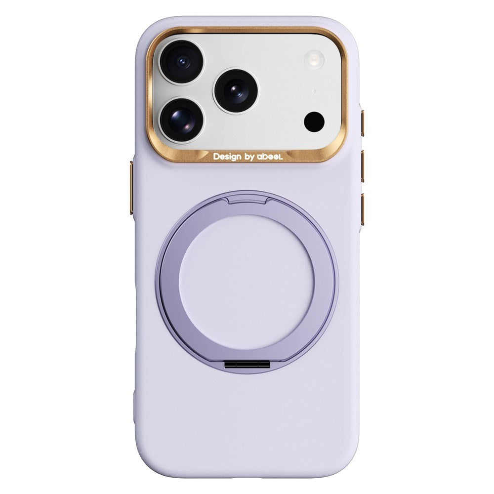 ABEEL iPhone 17 Pro / 18 Pro Hårdt Soft-Touch Plast Bagside Cover m. Kickstand - MagSafe Kompatibel - Lilla