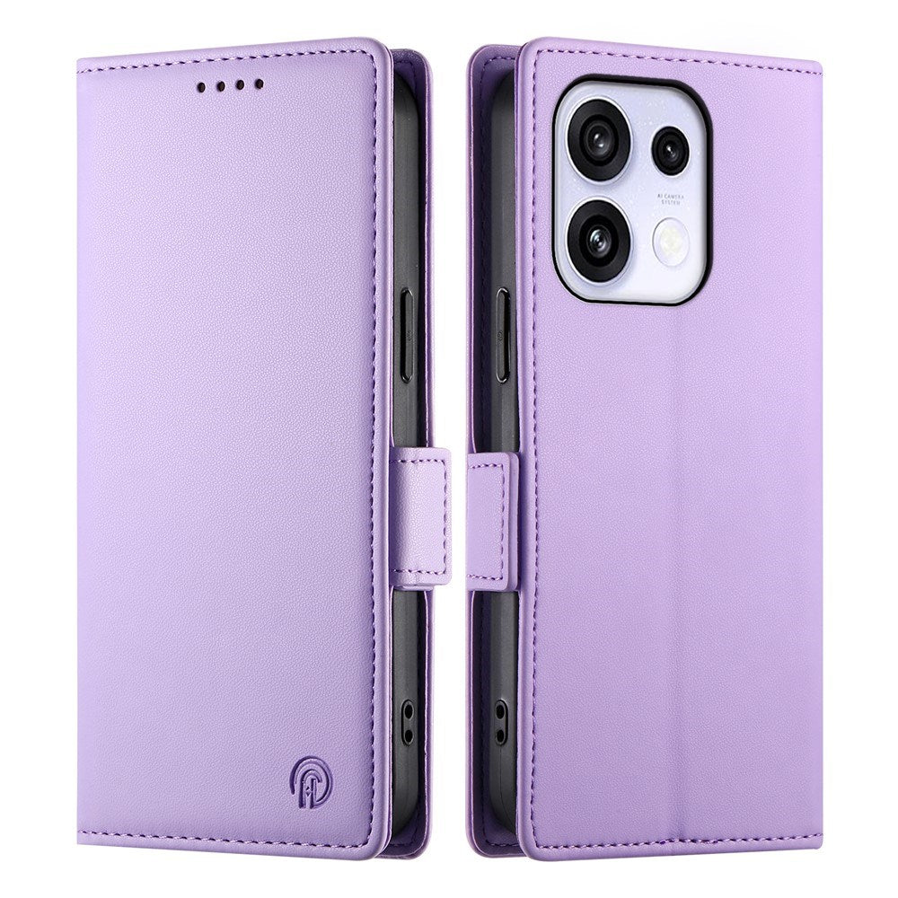 OPPO Reno16 F (5G) EIDERWOOD Kunstlæder Flipcover m. Indbygget Kortholder - Lilla