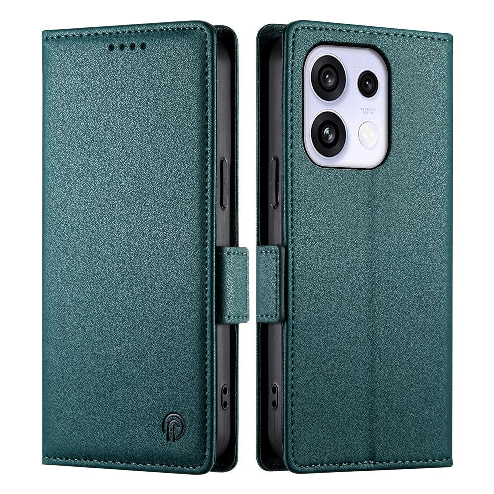 OPPO Reno16 F (5G) EIDERWOOD Kunstlæder Flipcover m. Indbygget Kortholder - Grøn