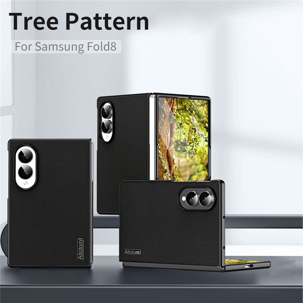 Samsung Galaxy Z Fold8 EIDERWOOD Hybrid Mobilcover m. Trætekstur - Sort